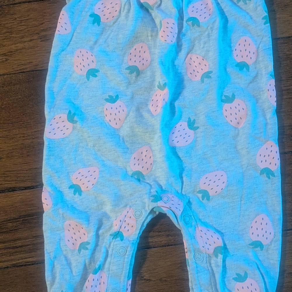 Strawberry Print Baby Romper